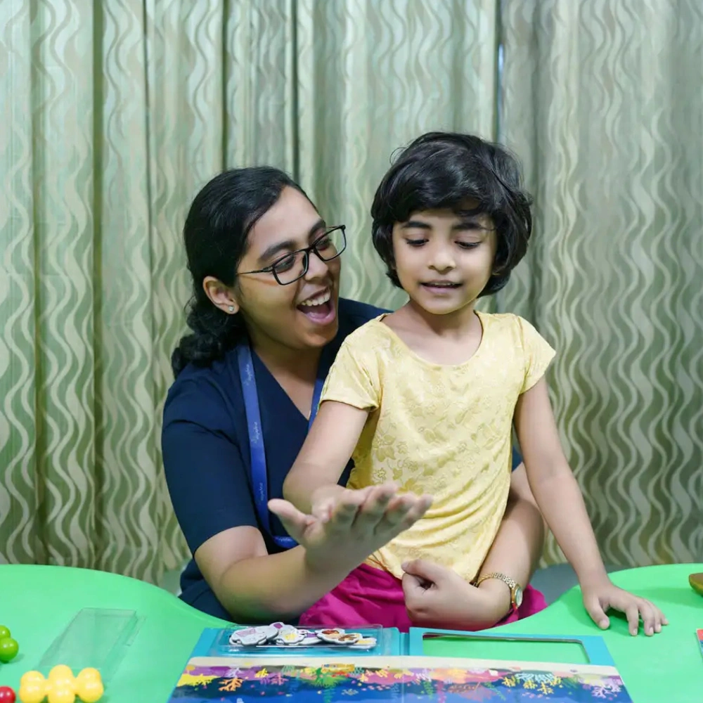 ABA therapy session for children with disabilities to improve self-regulation, sensory processing, and inclusive learning.