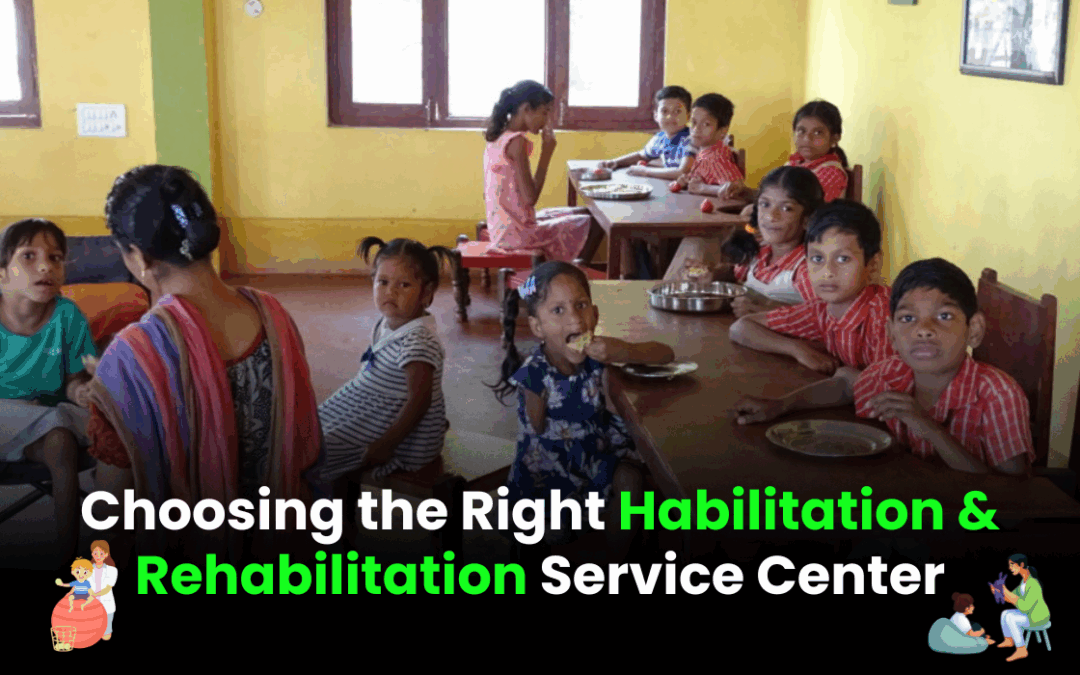Professional therapists at a Habilitation & Rehabilitation Service Center assisting a patient with recovery exercises.
