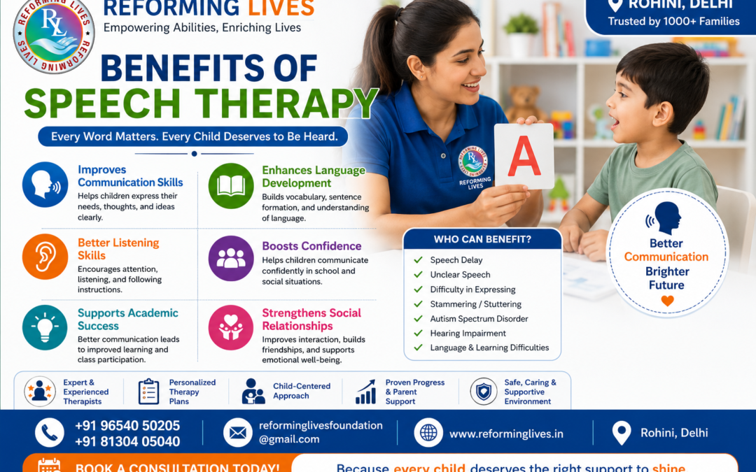 Benefits of Speech Therapy for Children | Reforming Lives Rohini Delhi